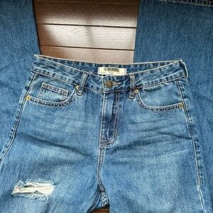 Rock & Roll Denim High-Rise Palazzo Flare Jeans | Medium Wash | W27 L30